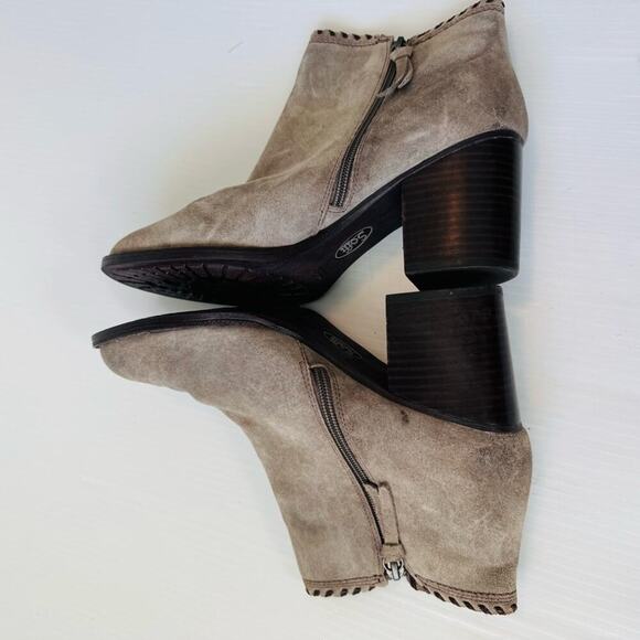 Sofft Wilton pietra grey stacked heeled bootie suede size 11 - Picture 5 of 9